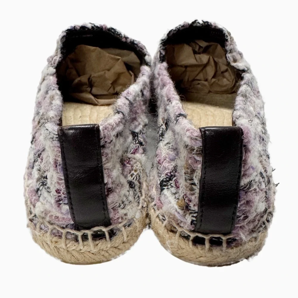 Tory Burch | Everly Tweed Espadrille -Purple Multicolor Tweed - Picture 6 of 12